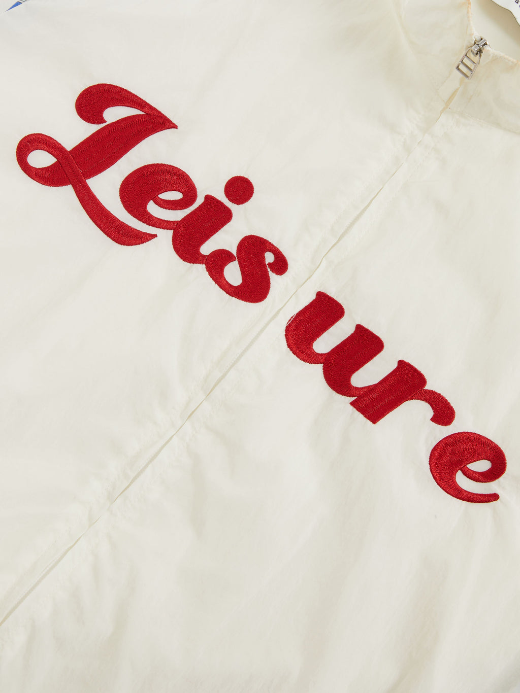 Lettering Embroidered Nylon Jacket - 6