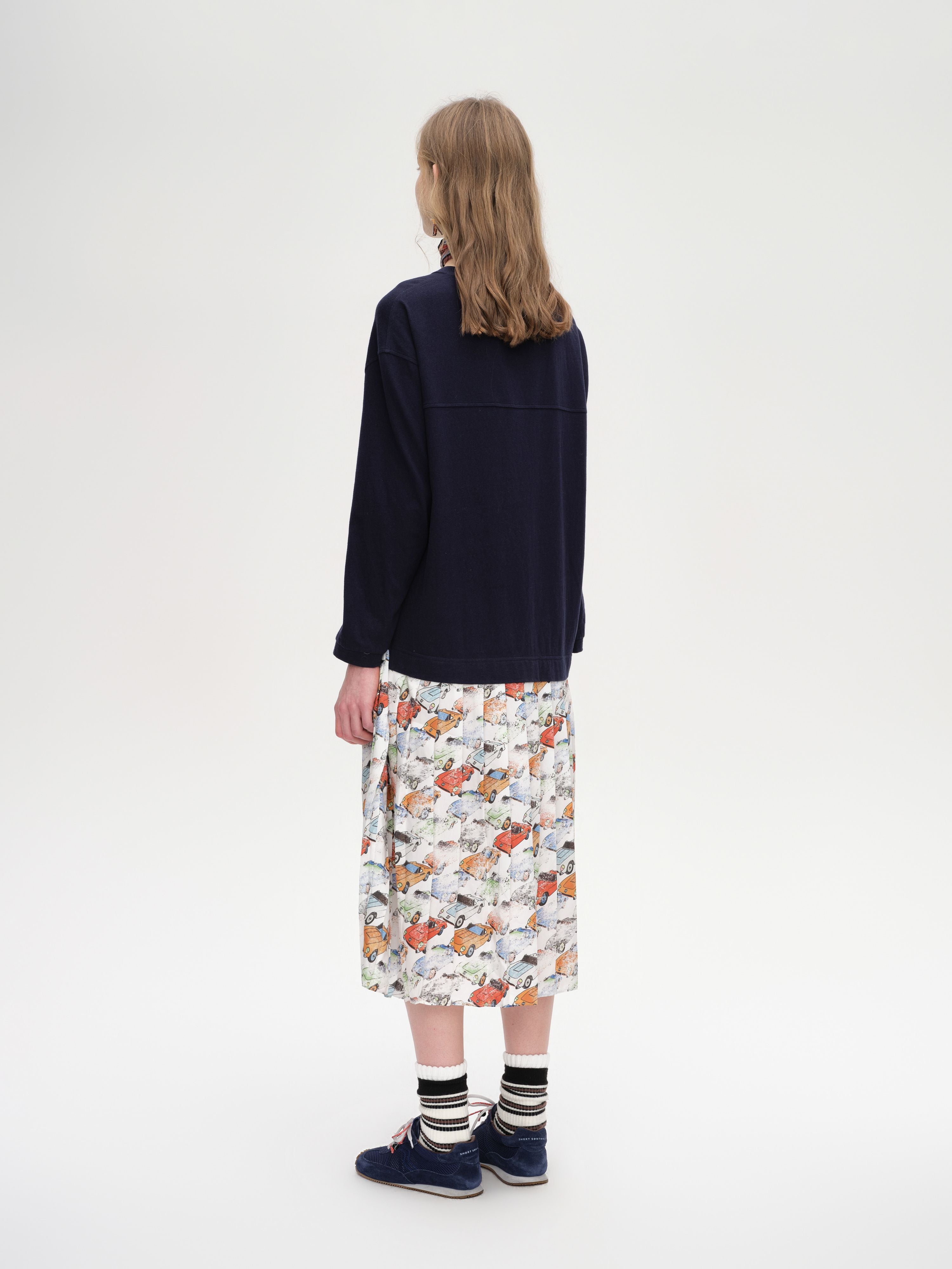 Car‑Print Paneled Dress - 3