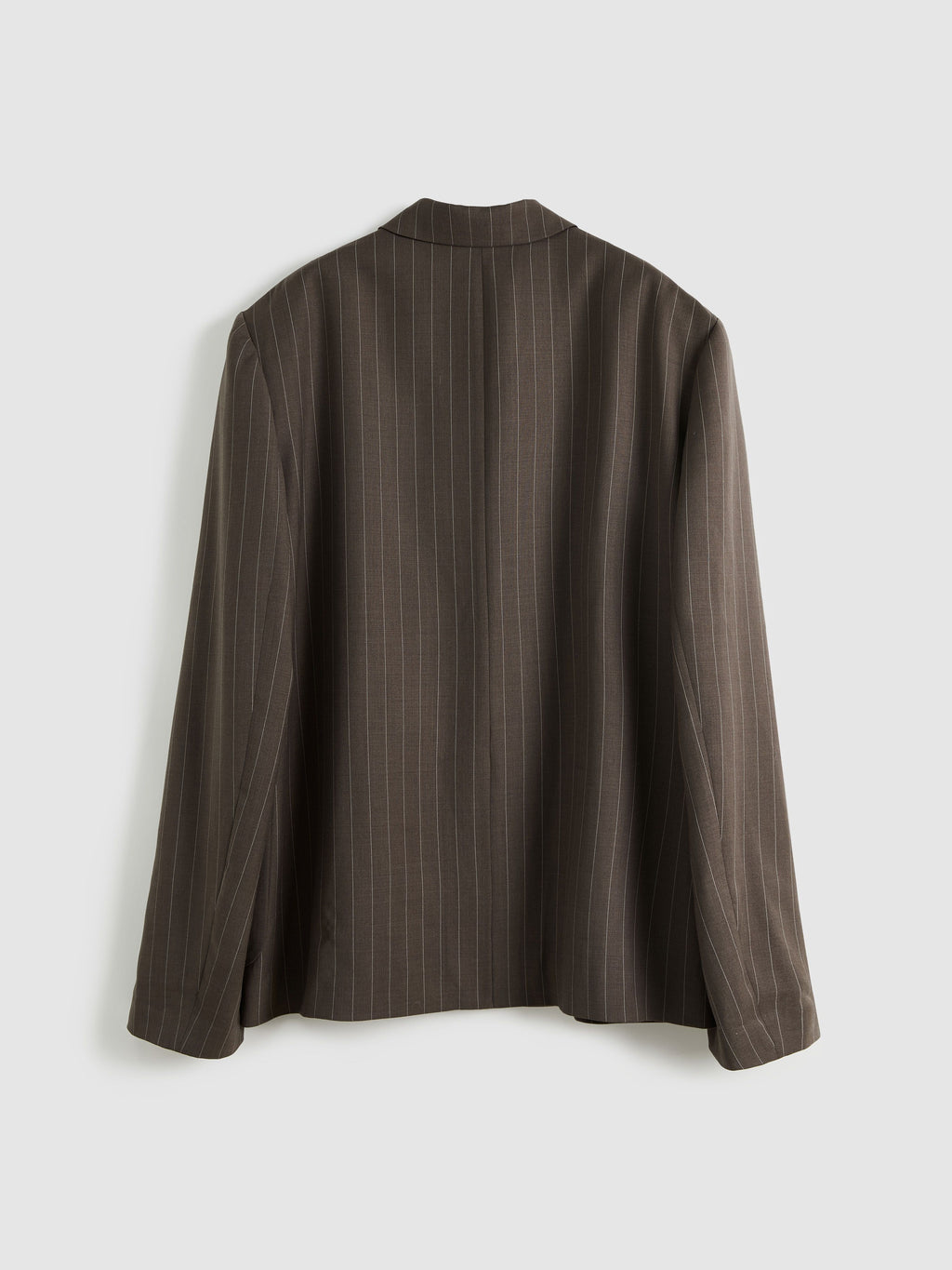Oversized Blazer with Striped Sleeves - 9