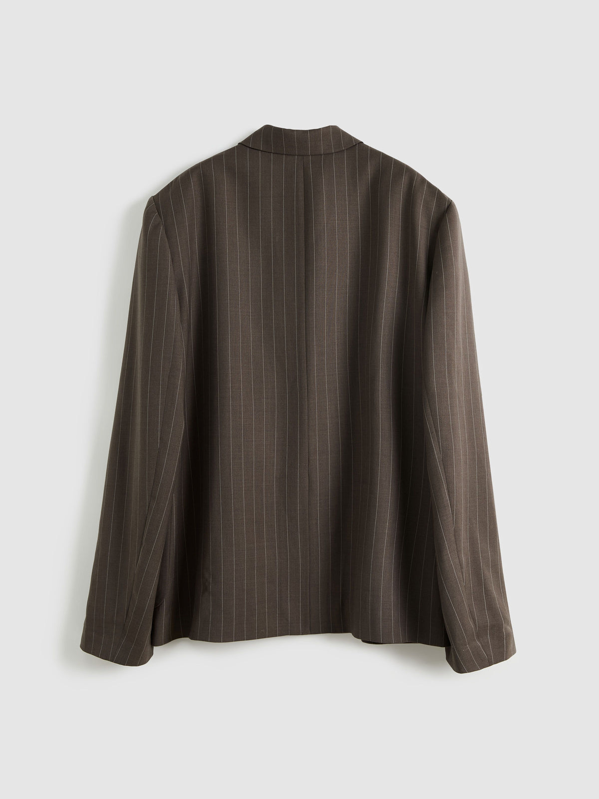 Oversized Blazer with Striped Sleeves - 9