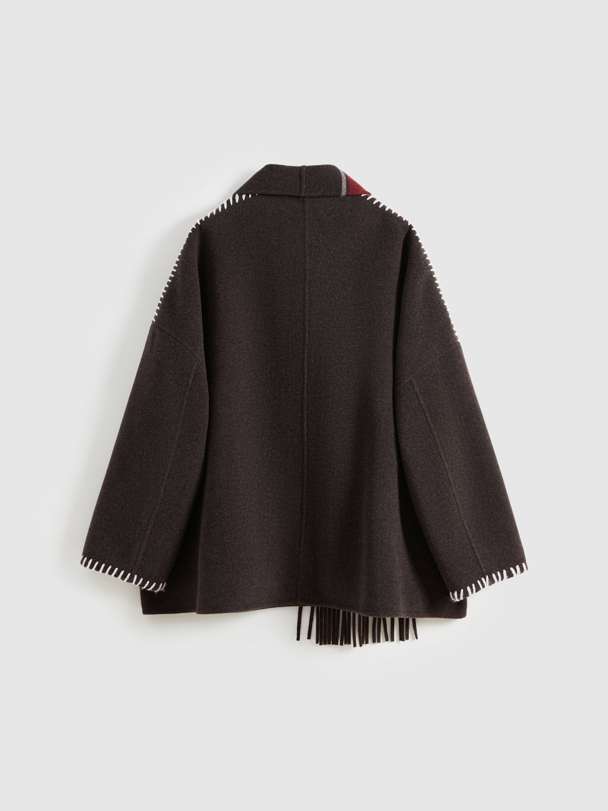Scarf Double-Face Coat - 7