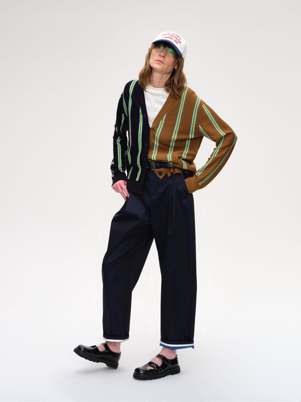 Colorblock Stripe Cardigan - 1