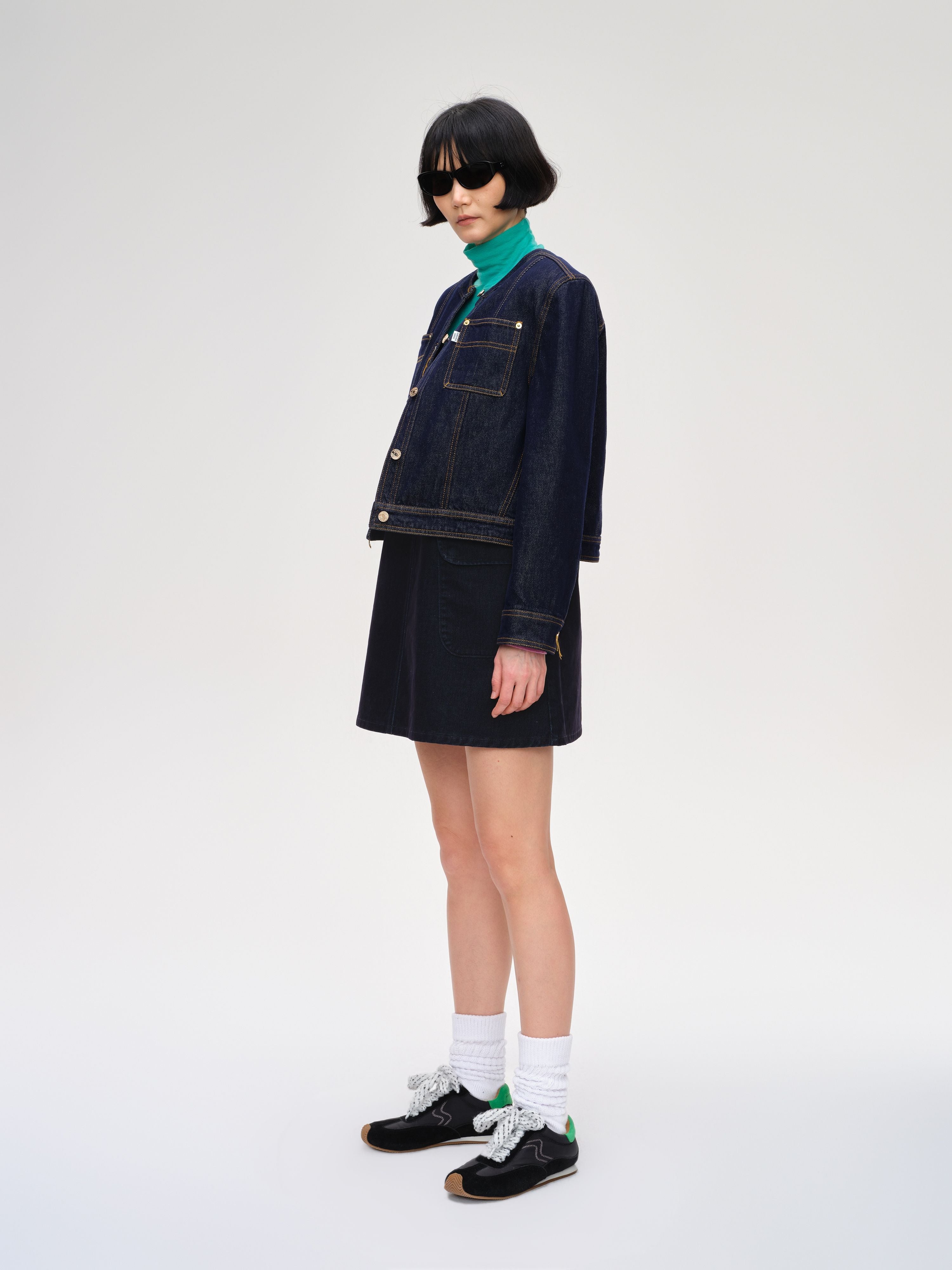 Check Lining Denim Jacket - 2