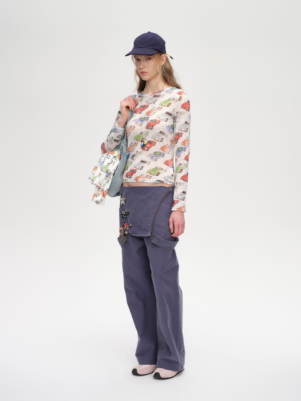 Crinkled Car-Print Shirt - 2