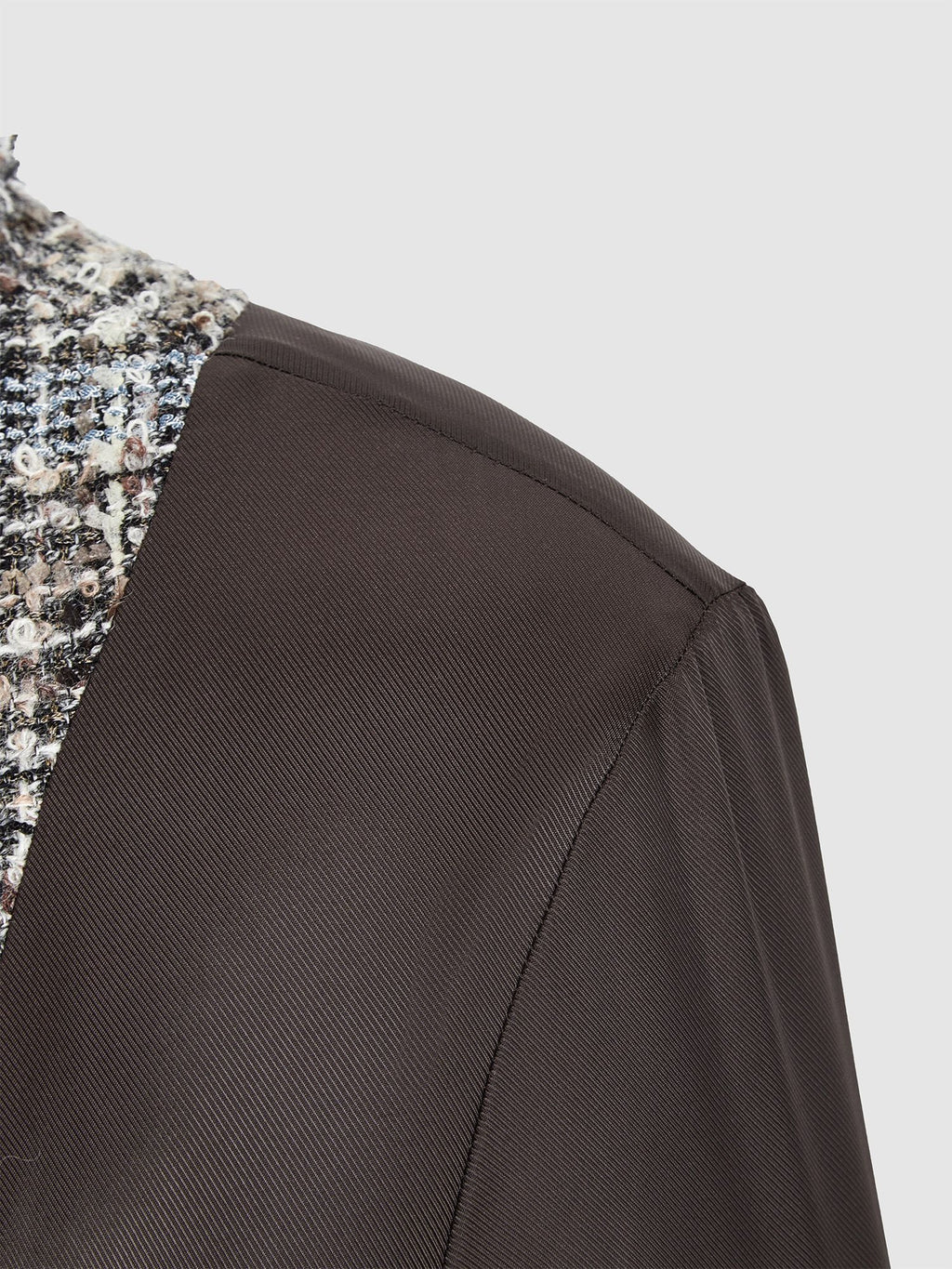 Star Button Check Frayed Long  Coat - 6