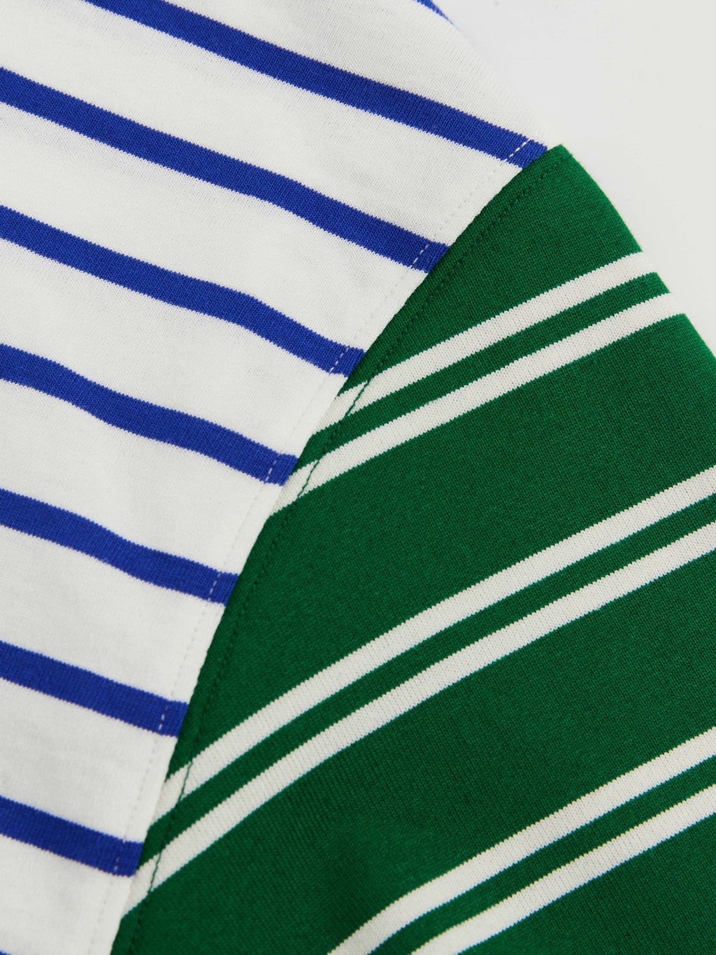 Striped Collar Color Block T-Shirt - 5