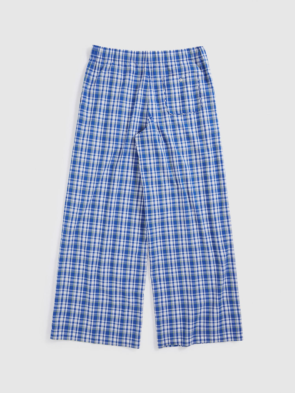 Drawstring Plaid Wide-Leg Trousers - 7
