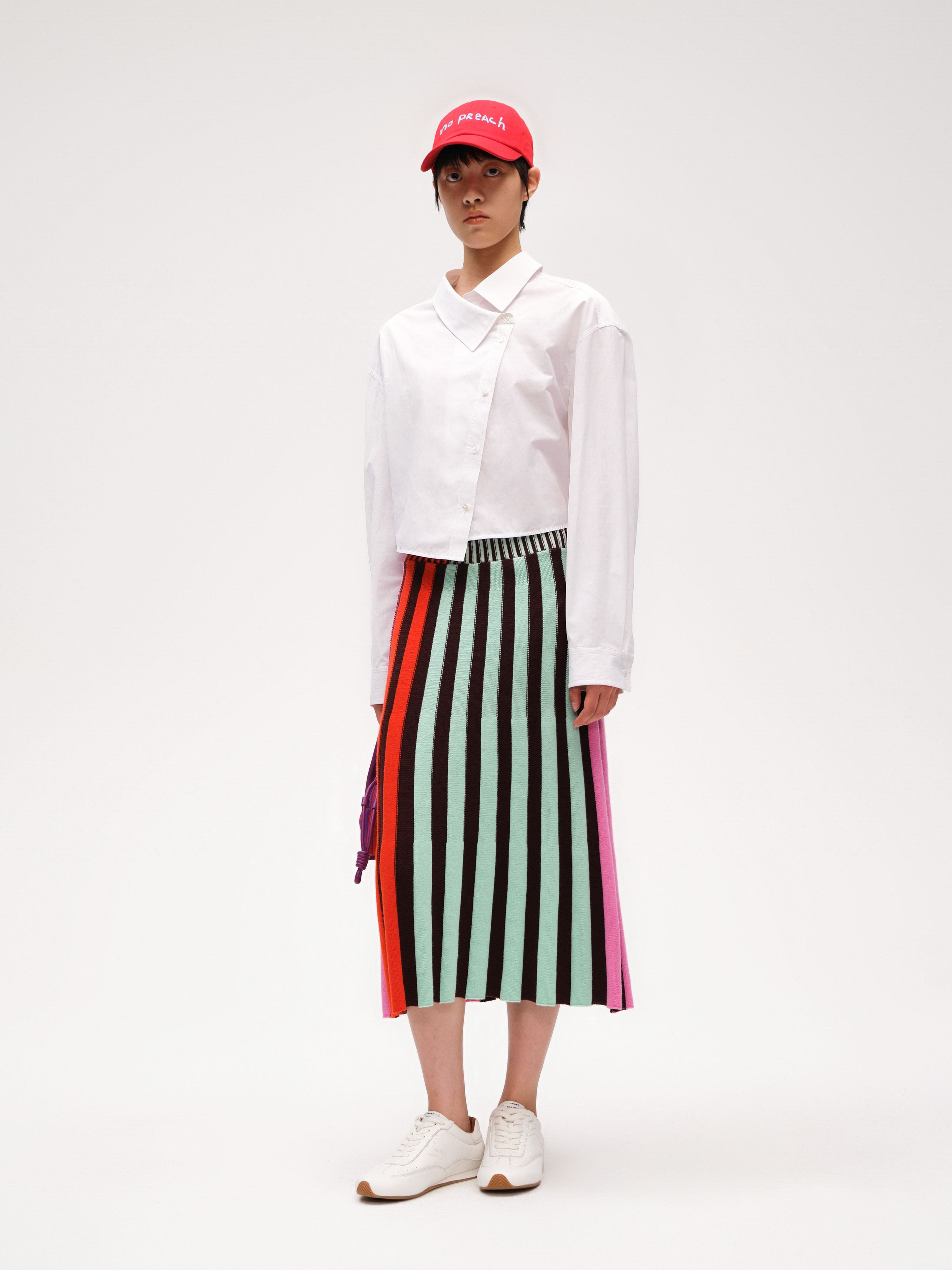 Vertical striped knit Skirt - 1