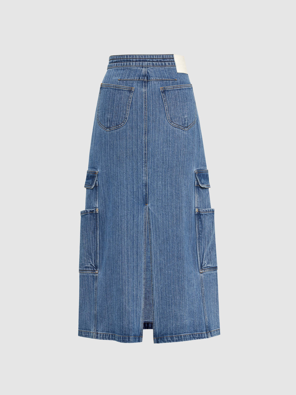 Workwear Bamboo Denim Midi Skirt - 6