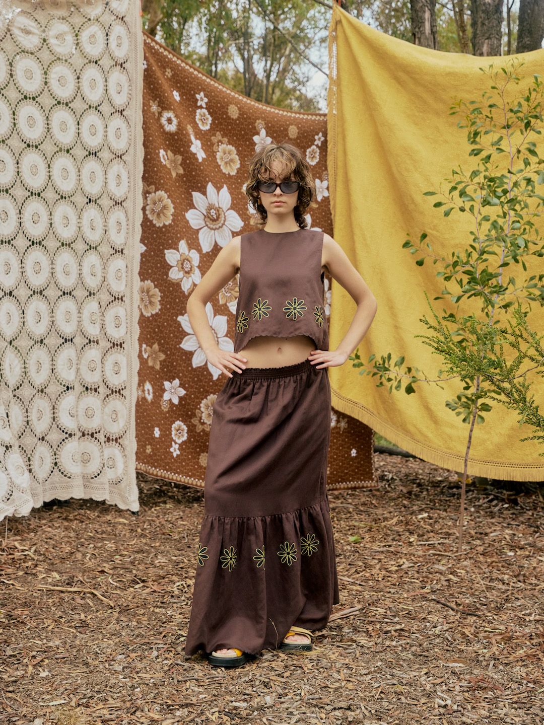 Floral Appliqué A-line Top - 1