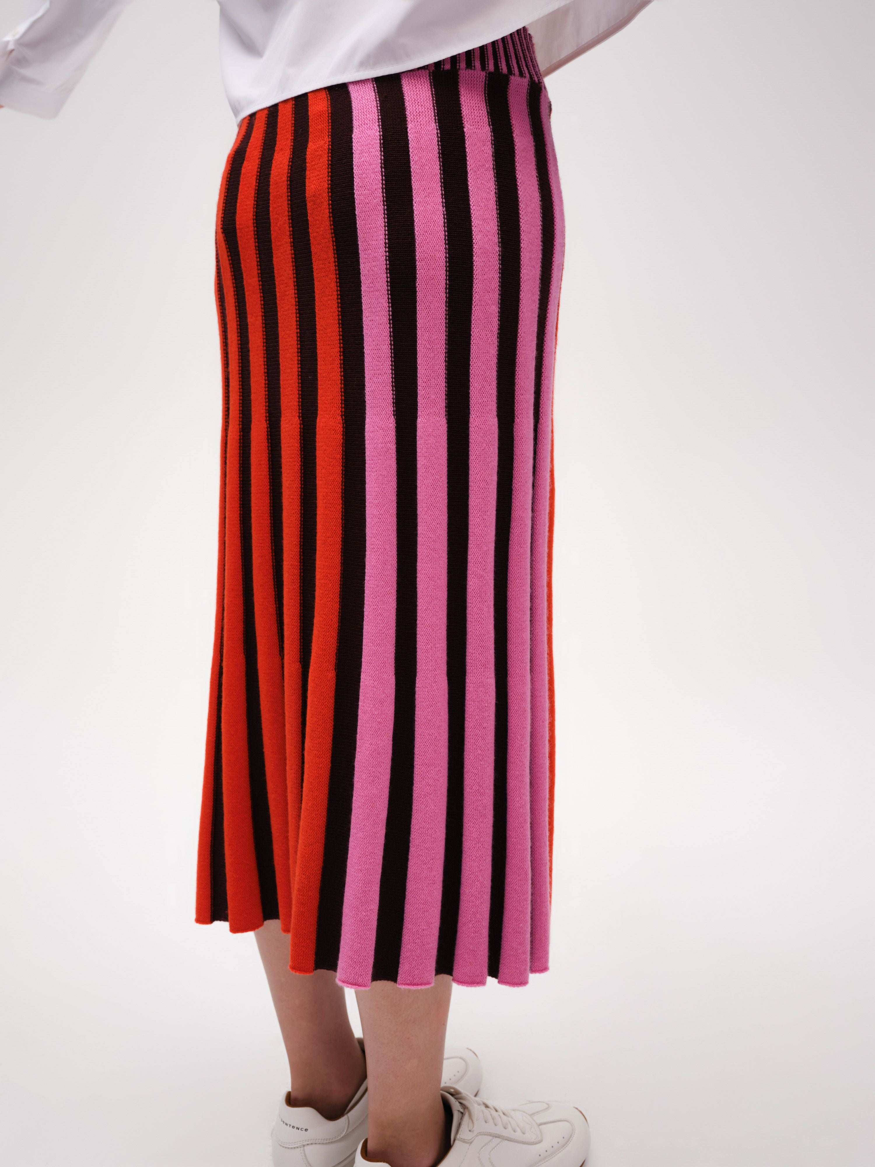 Vertical striped knit Skirt - 5