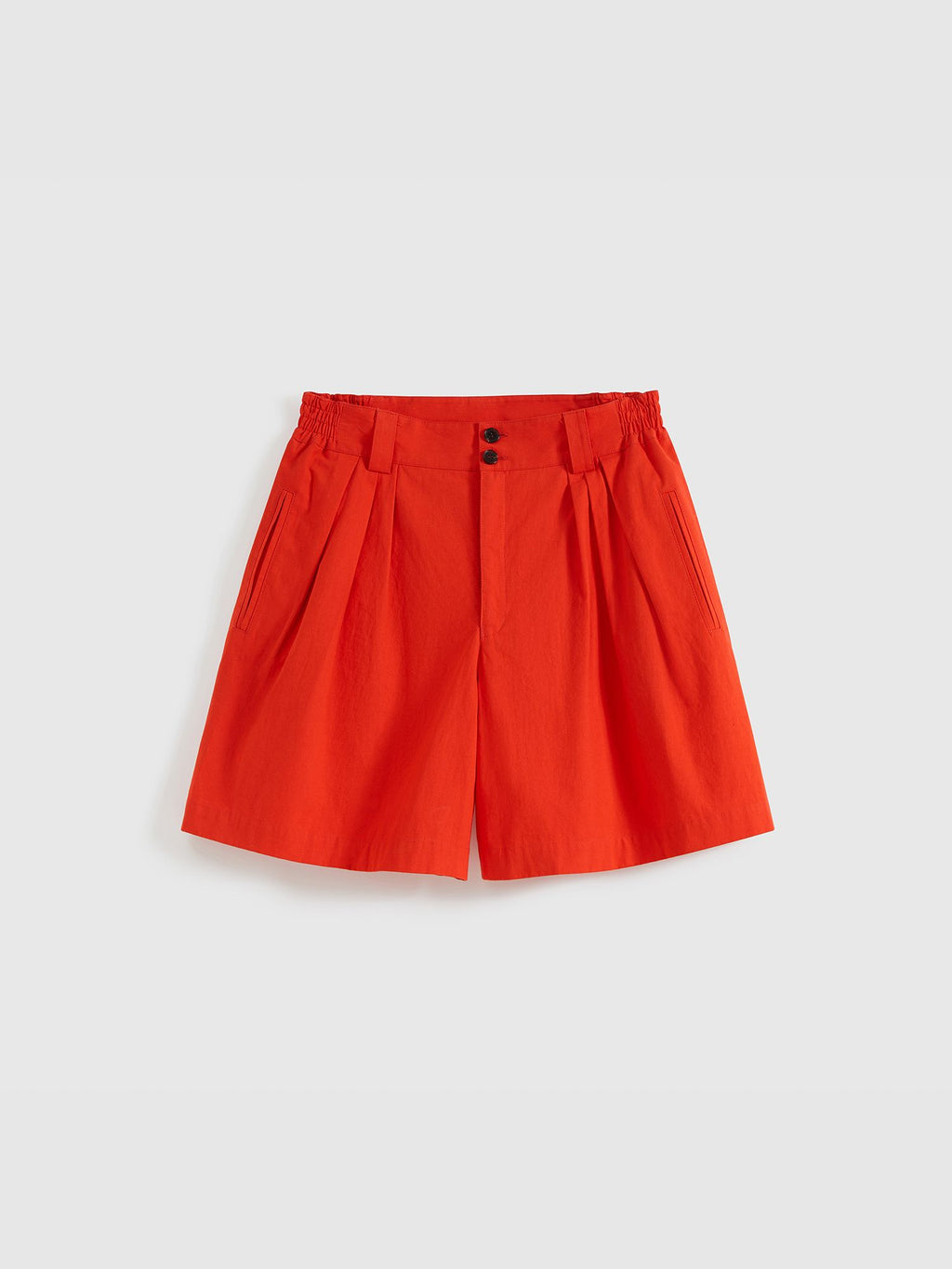 Pleated Elastic-waist Shorts - 6