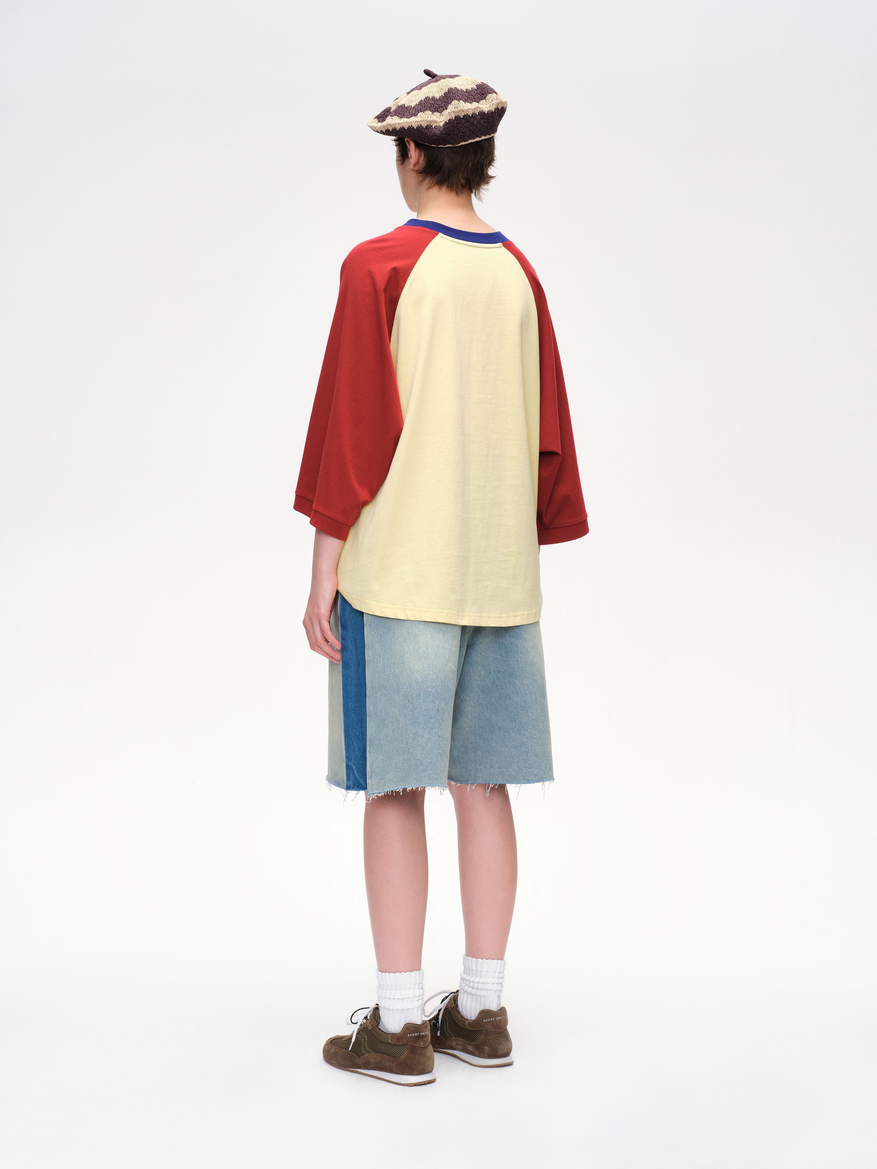 Side Panel Denim Shorts - 3