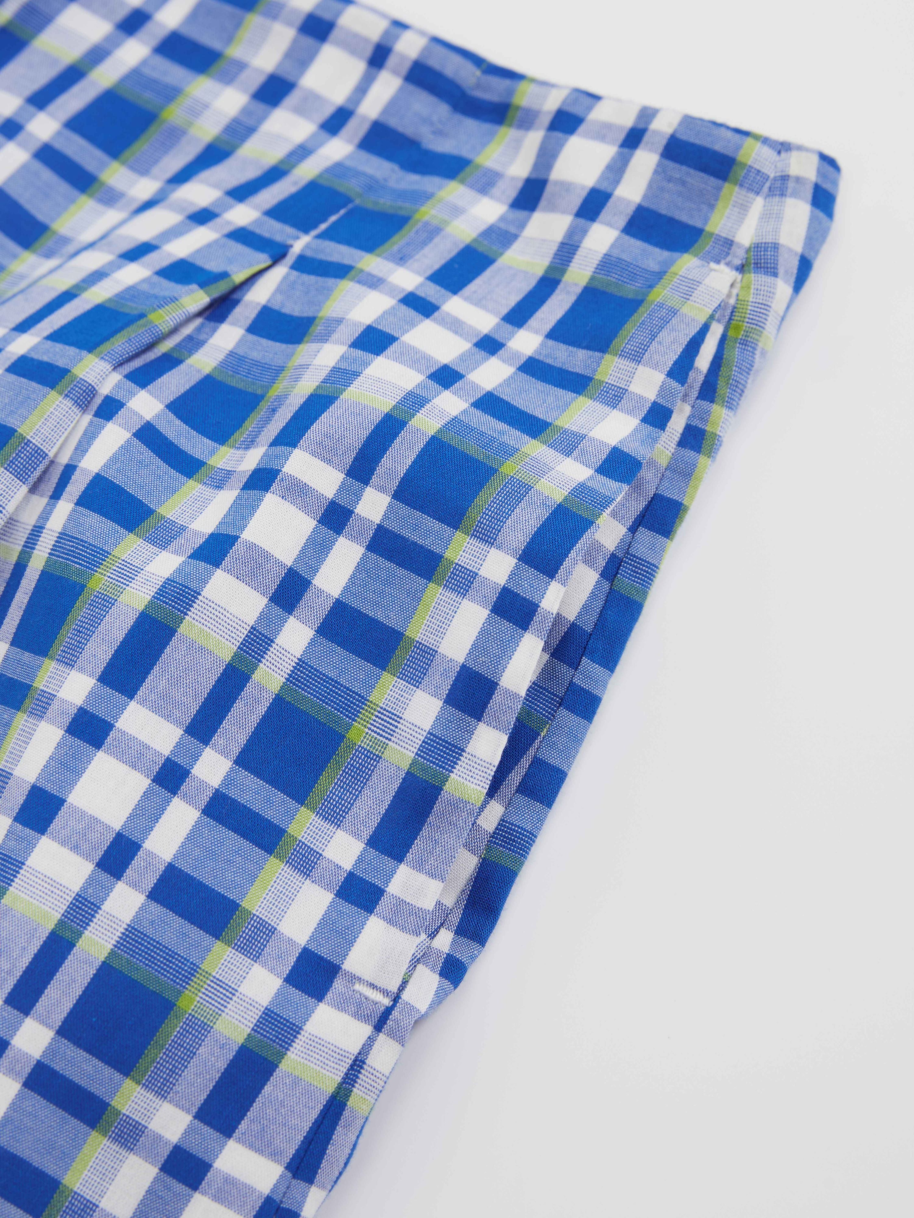Ruffled Hem Plaid Skirt - 7