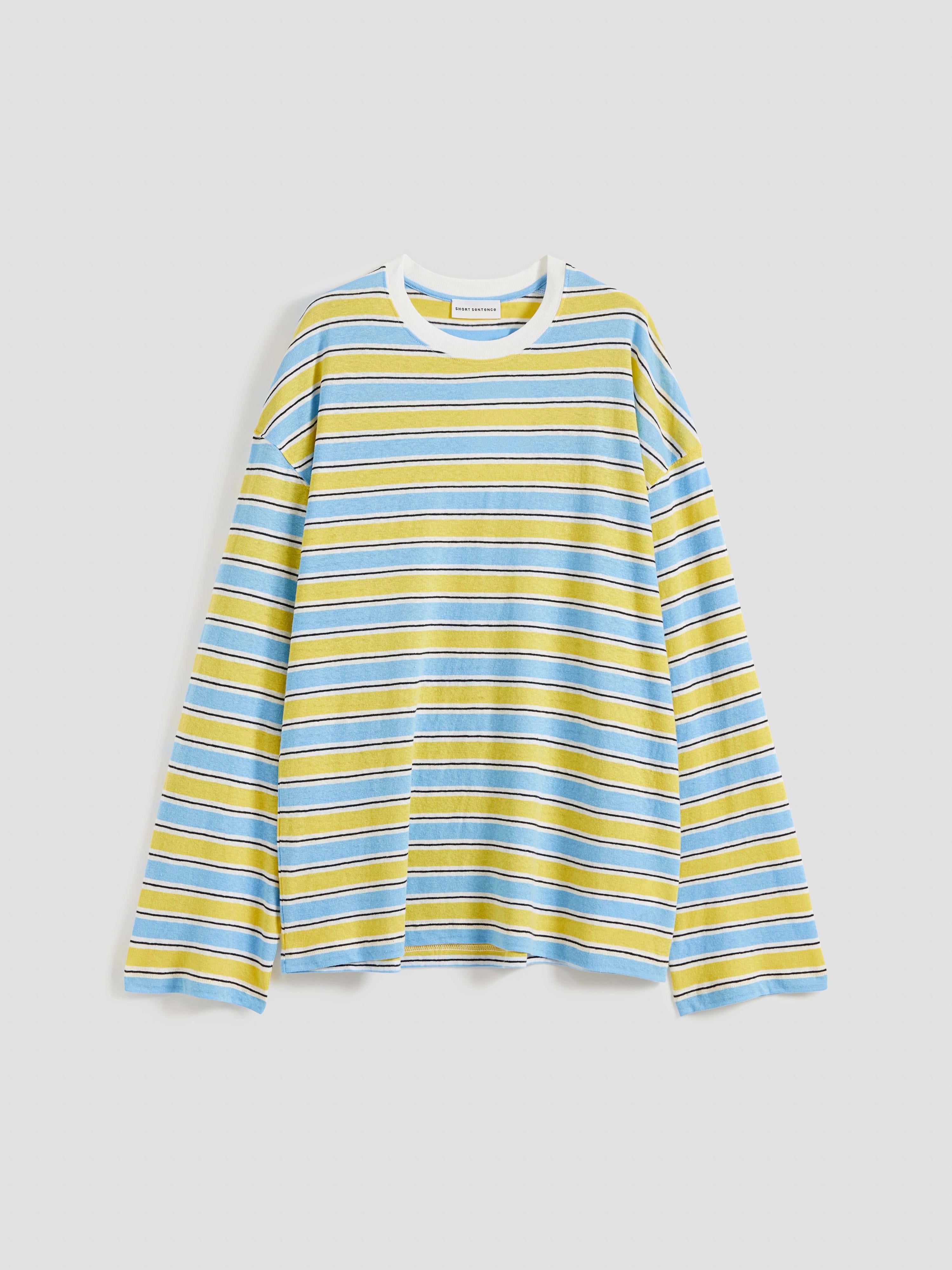 Cotton Linen Stripe Tee - 7