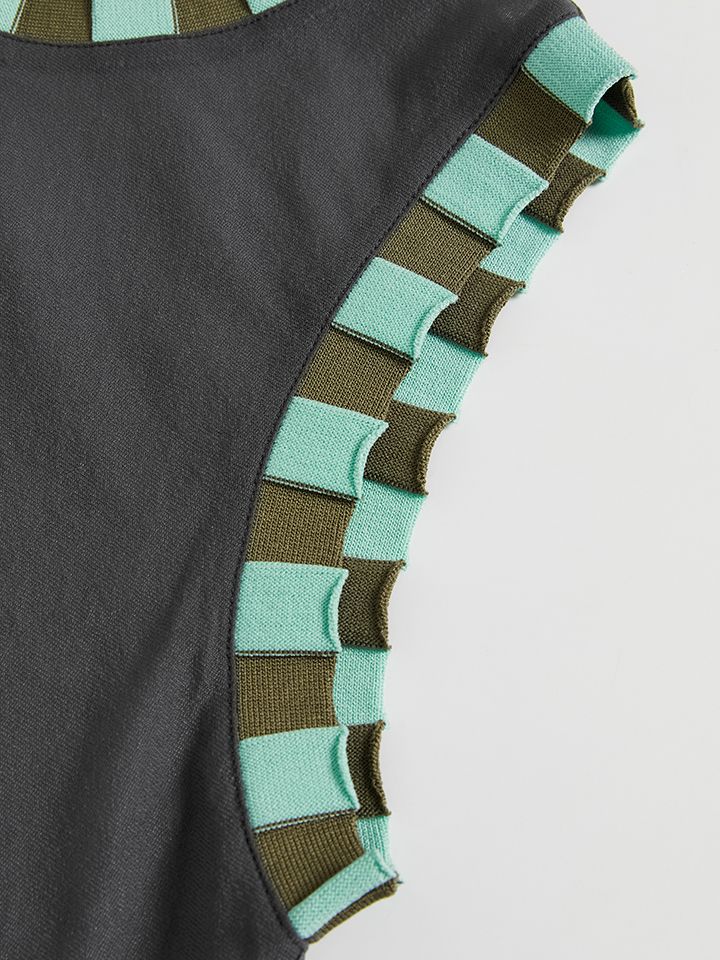 Colorblock Gathered Tank Top - 5