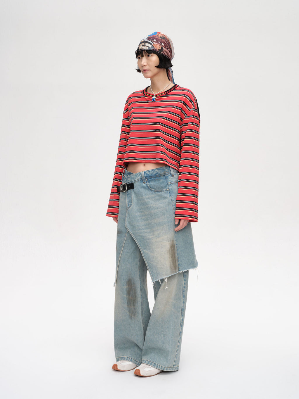 Buckled Denim Culottes - 3