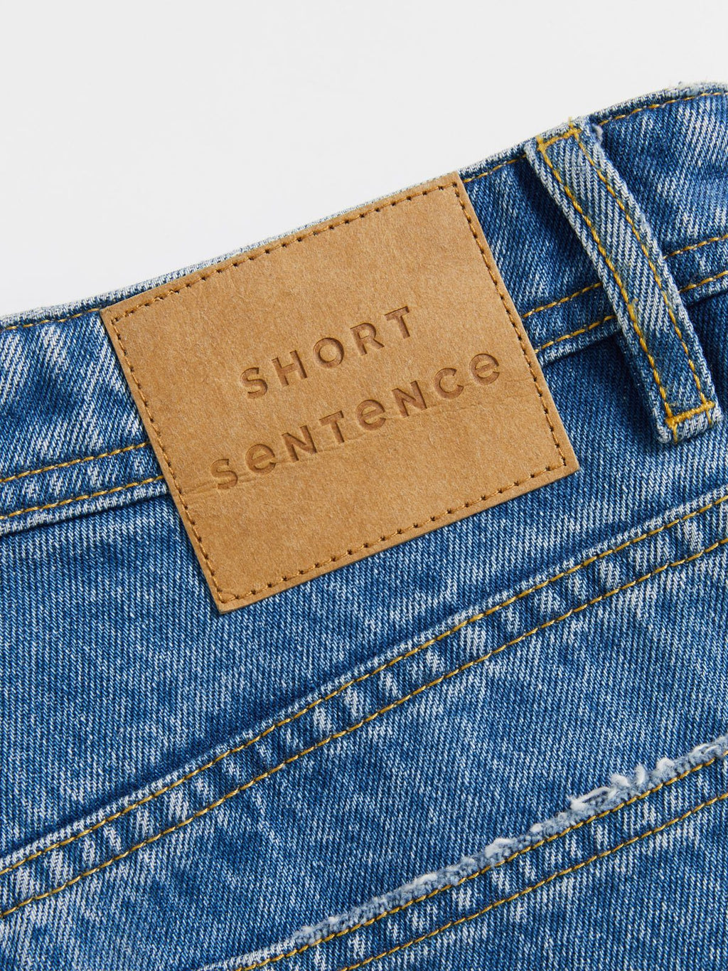 Diagonal Seam High-Waist Wide-Leg Jeans - 5