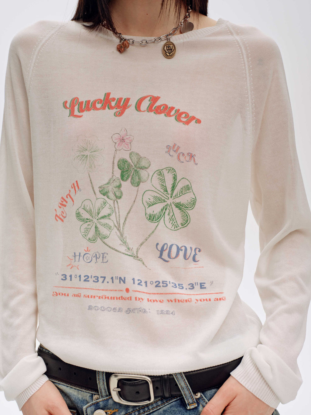 Cupro Print Long-Sleeve Sweater - 4