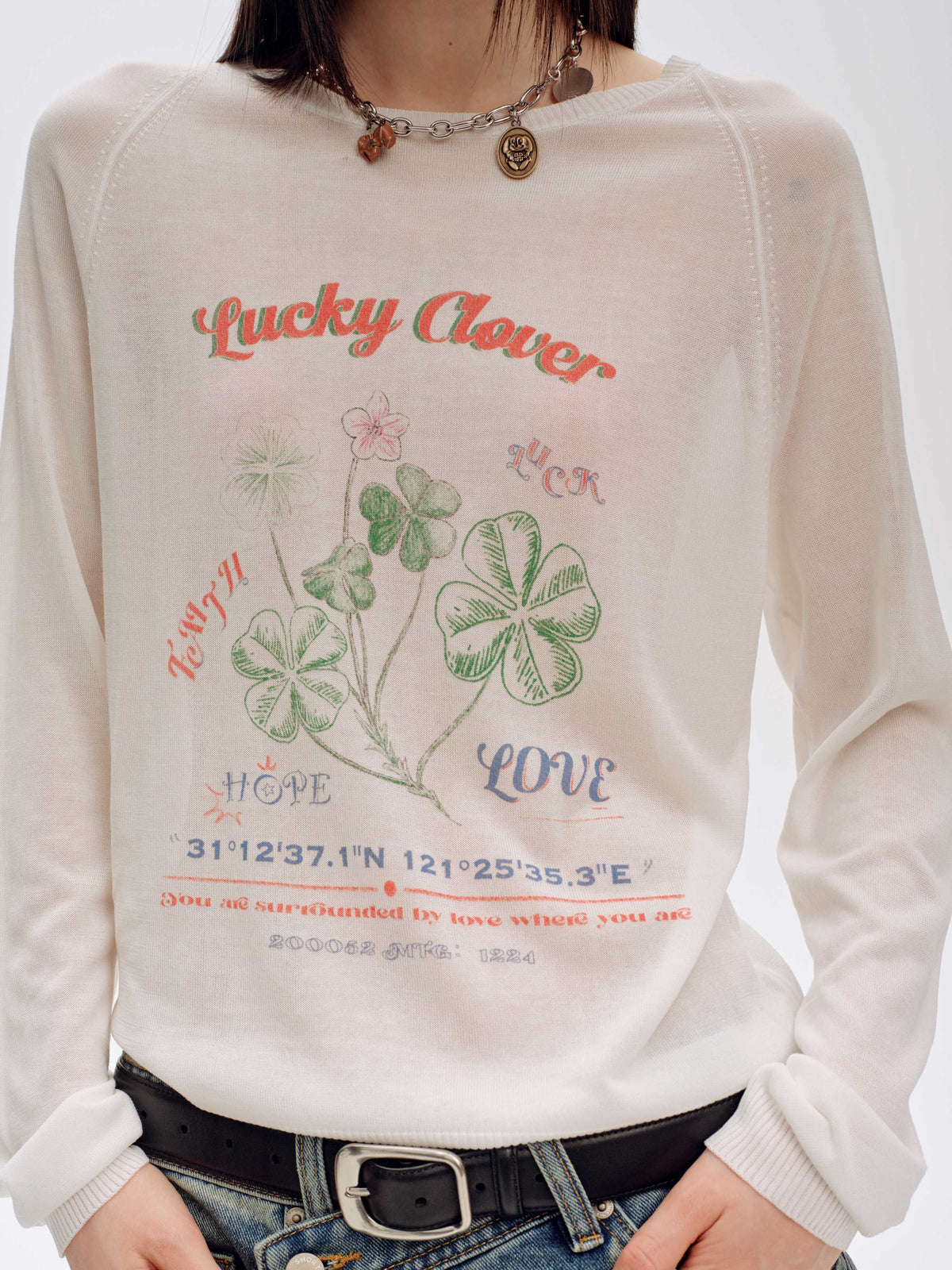 Cupro Print Long-Sleeve Sweater - 4