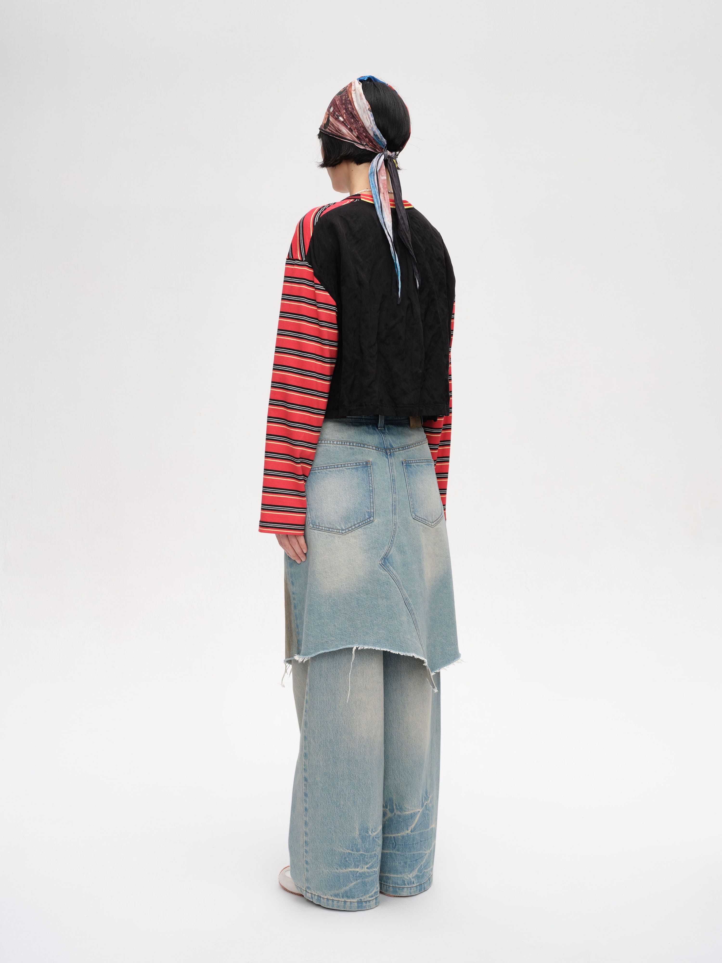 Buckled Denim Culottes - 4