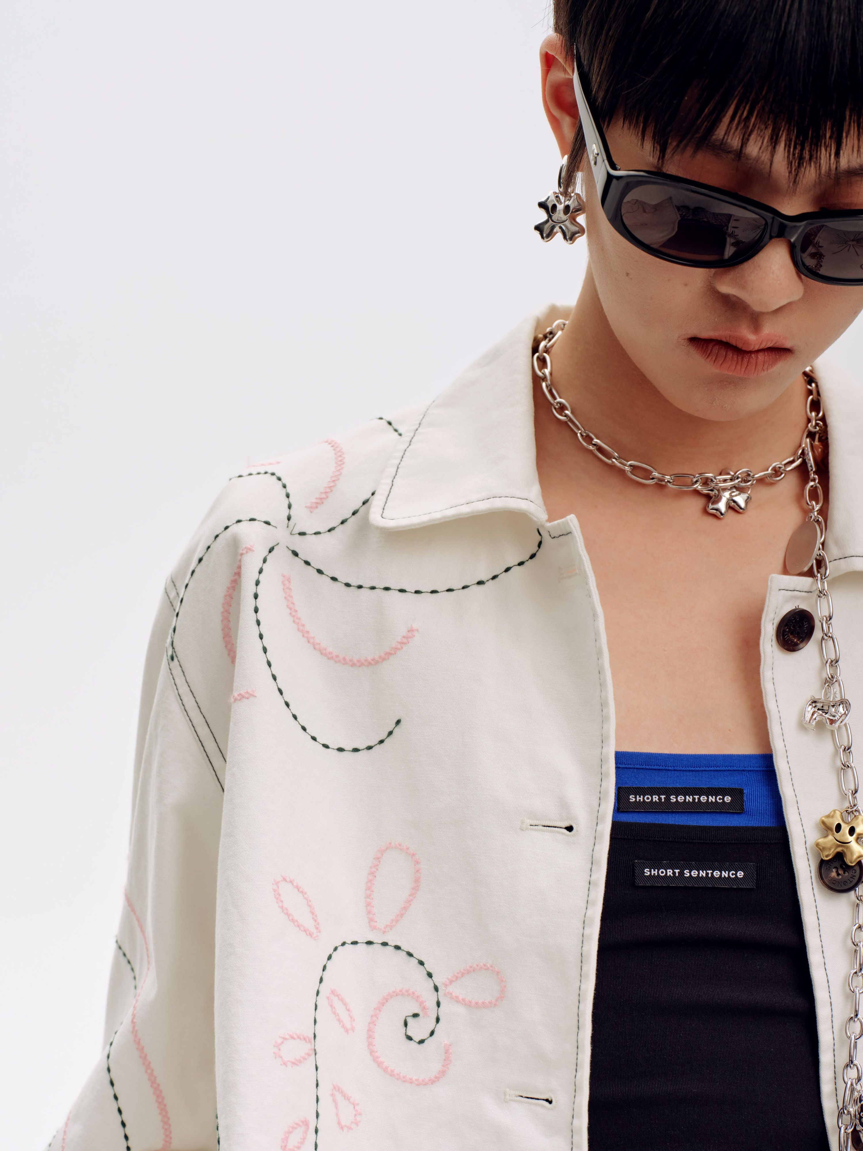 Embroidered Cargo Jacket - 4