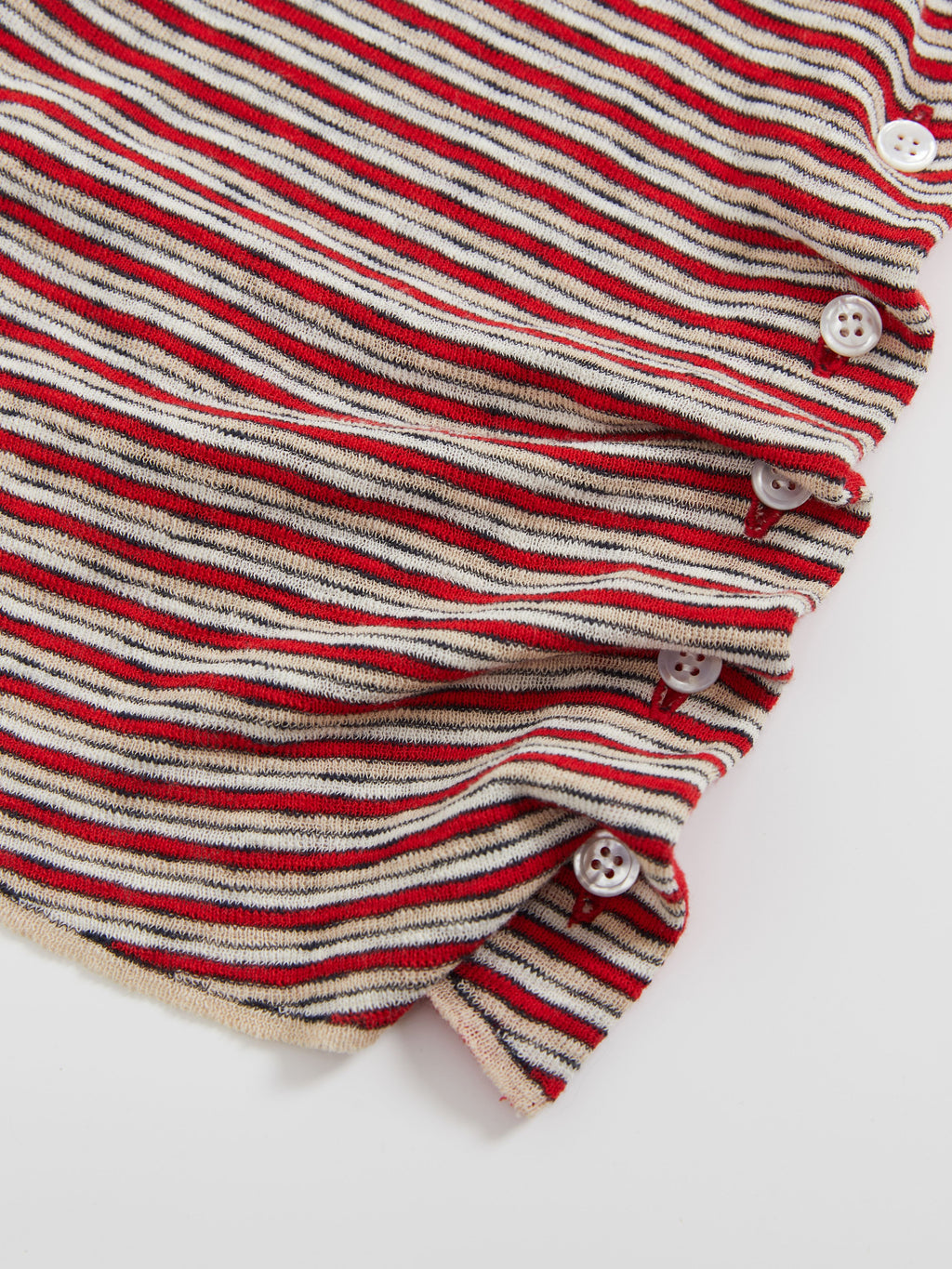 Side Placket Pinstripe Knit Vest - 5