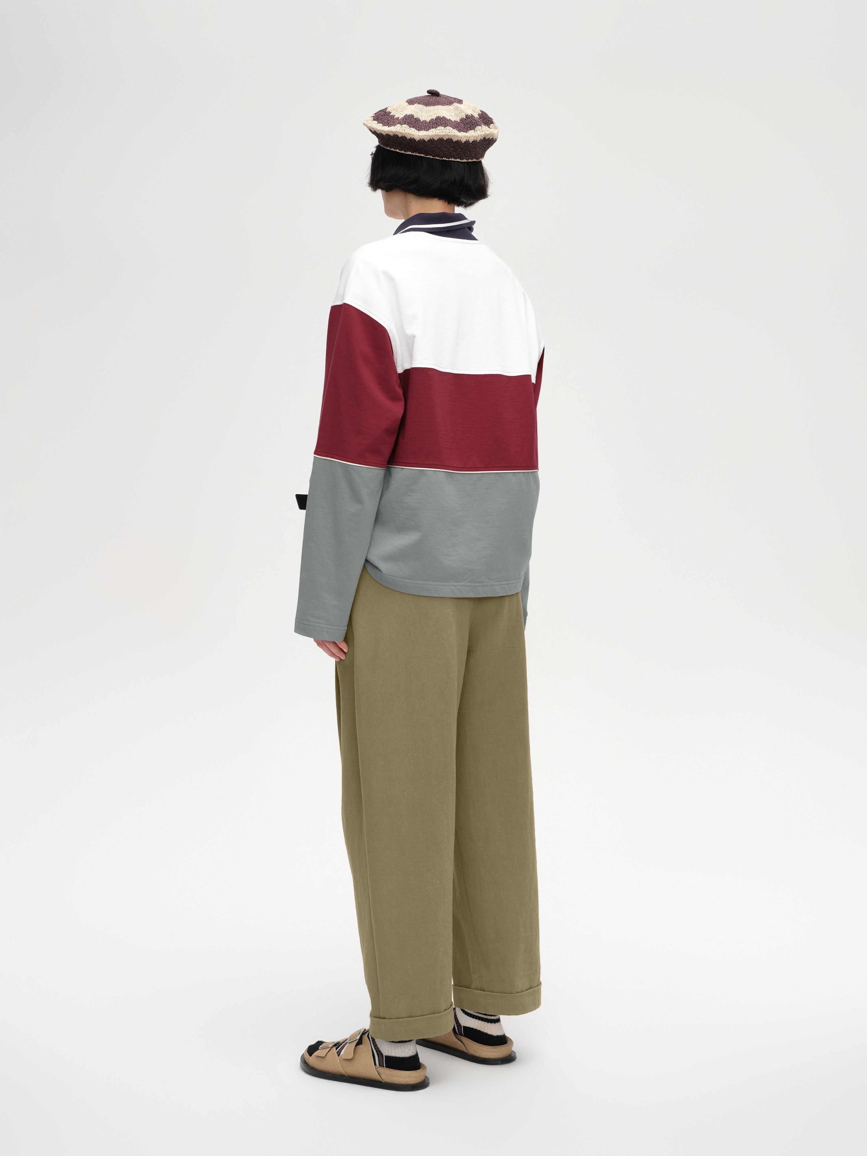 Contrast Color Polo Shirt - 4