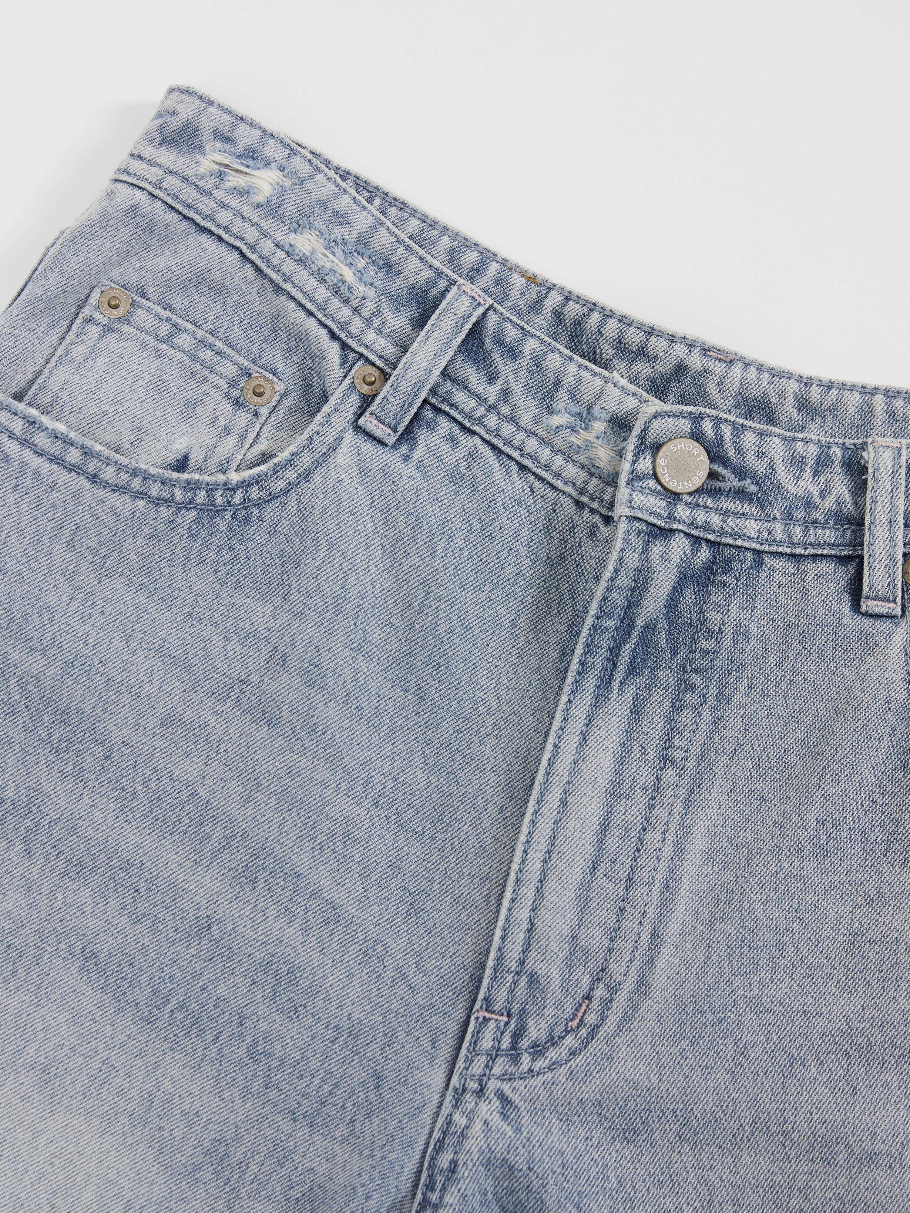 Loose Fit Ripped Paint Splatter Jeans - 5