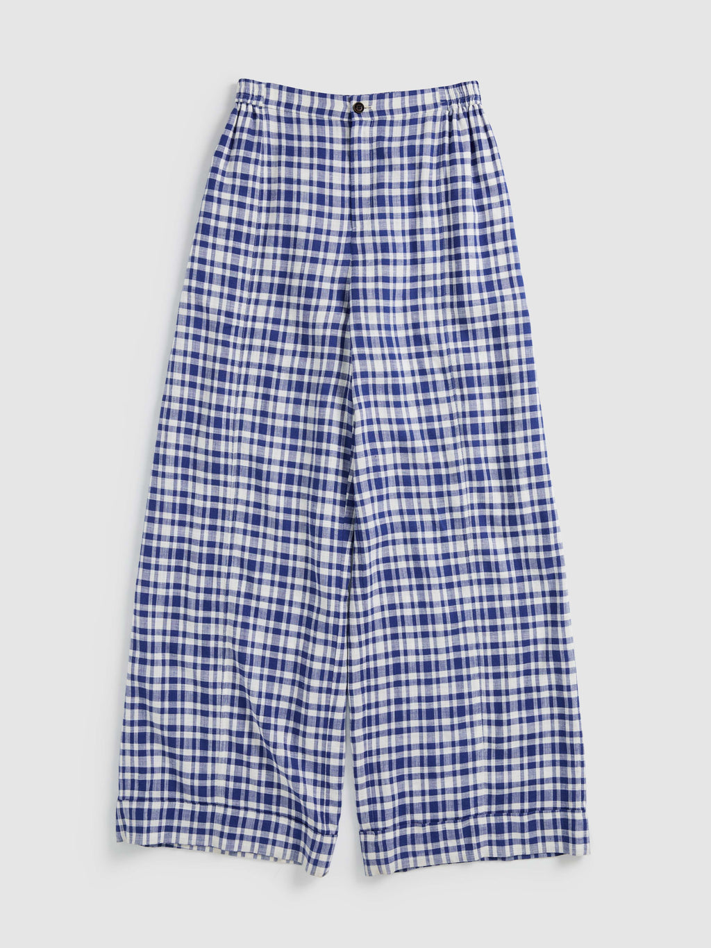 Blue & White Checkered Lounge Trousers - 7