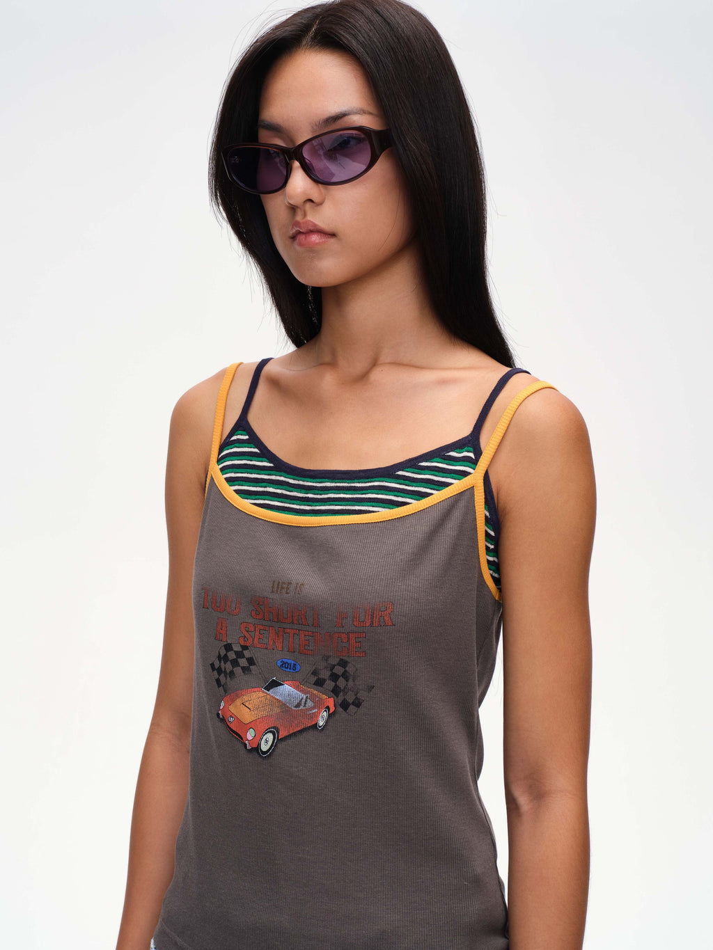 Printed Slim‑fit Tank Top - 1
