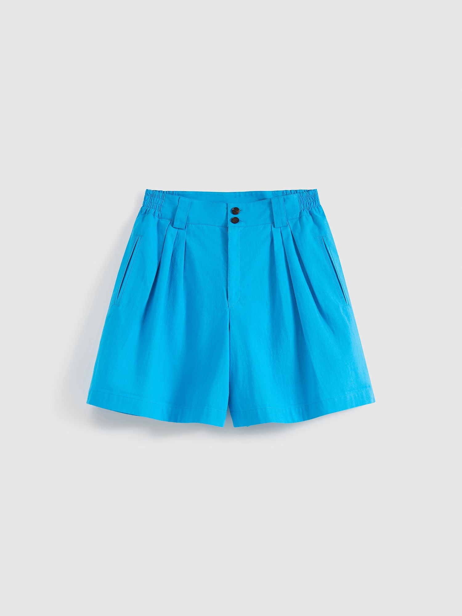 Pleated Elastic-waist Shorts - 8