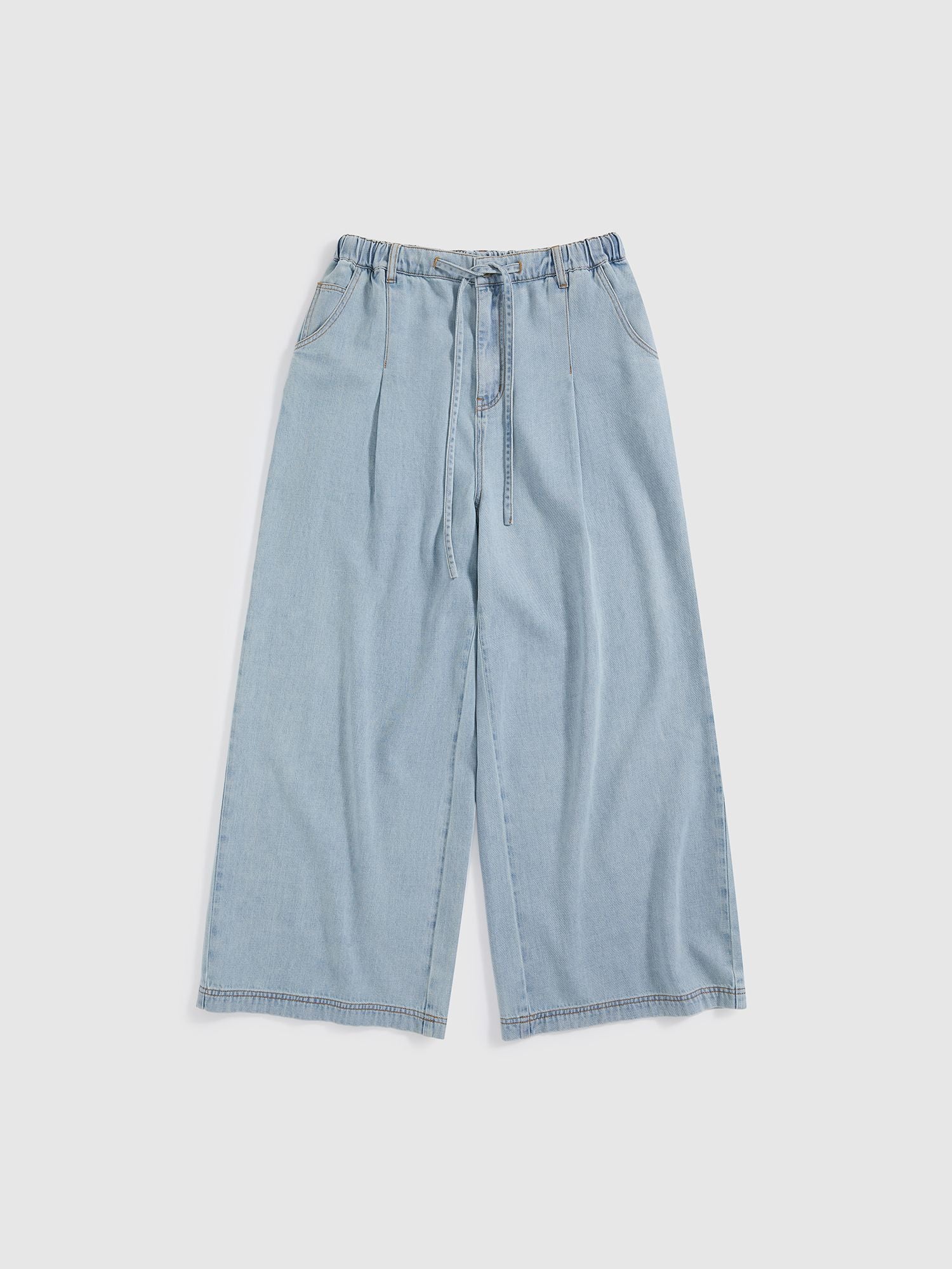 Drawstring Tencel Denim Jeans - 7
