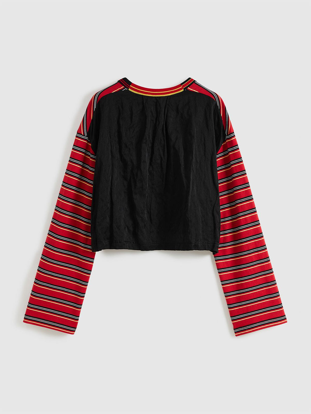 Striped Paneled Long Sleeve Shirt - 8