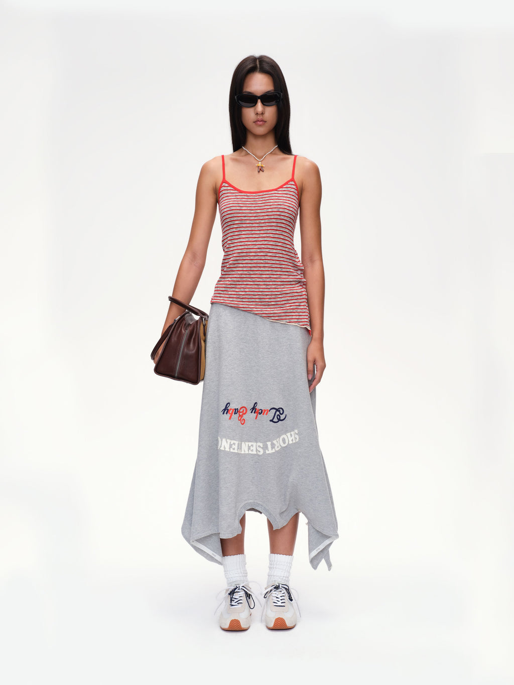 Side Placket Pinstripe Knit Vest - 2